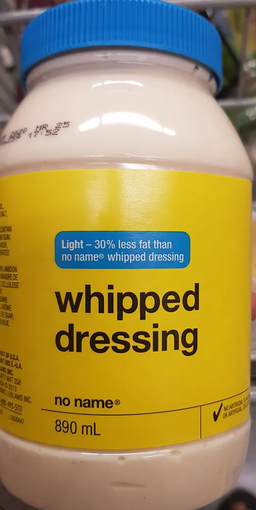 Light - 30% less fat than no name whipped dressing Whipped Dressing