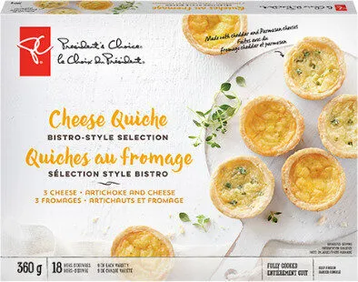 Cheese quiche bistro-style selection