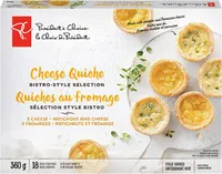 Cheese quiche bistro-style selection