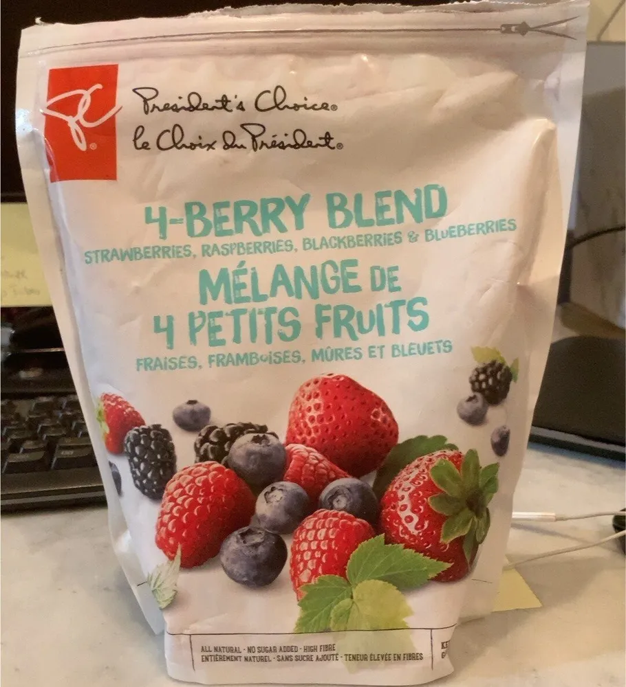 4-Berry Bland (Strawberries, raspberries, blackberries and blueberries)