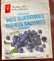 Wild Blueberries, Canadian, frozen