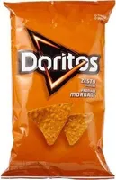 Zesty cheese tortilla chips imported from canada
