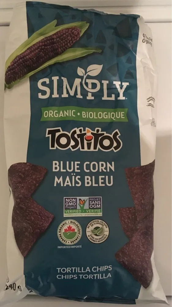 Organic Tostitos Blue Corn Tortilla Chips With Sea Salt
