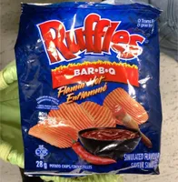 Ruffles flamin hot barbecue chips