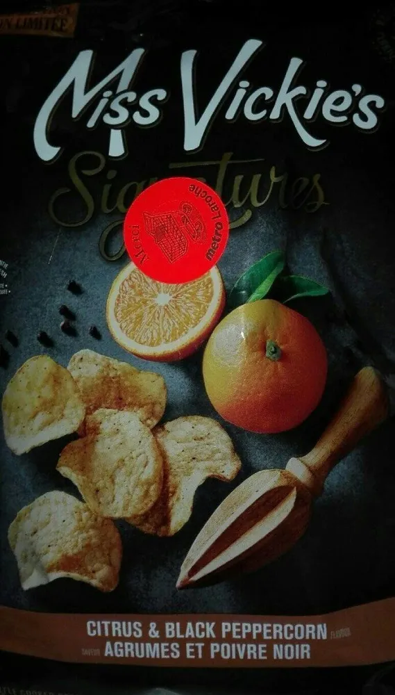 Chips agrumes et poivre noir