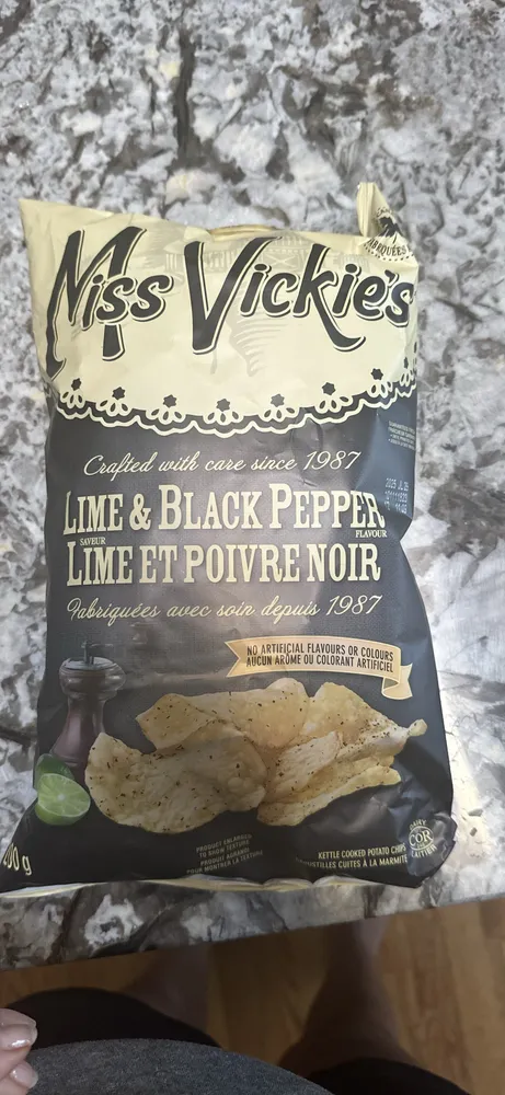 Chips lime et poivre noir