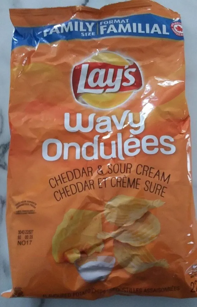 Chips ondulées cheddar et crème sure