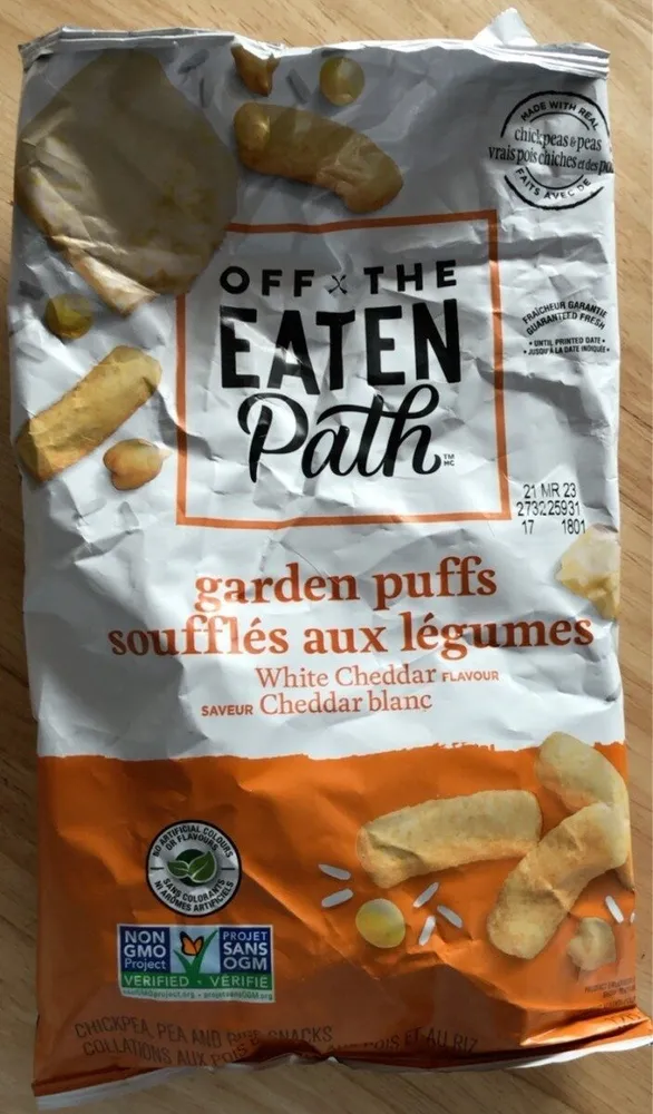 Garden Puffs saveur cheddar boanc