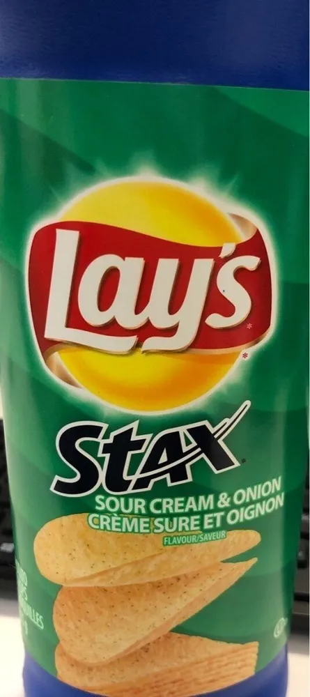 Croustilles Crème Sure Et Oignon Lay's Stax