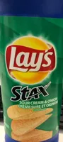 Croustilles Crème Sure Et Oignon Lay's Stax