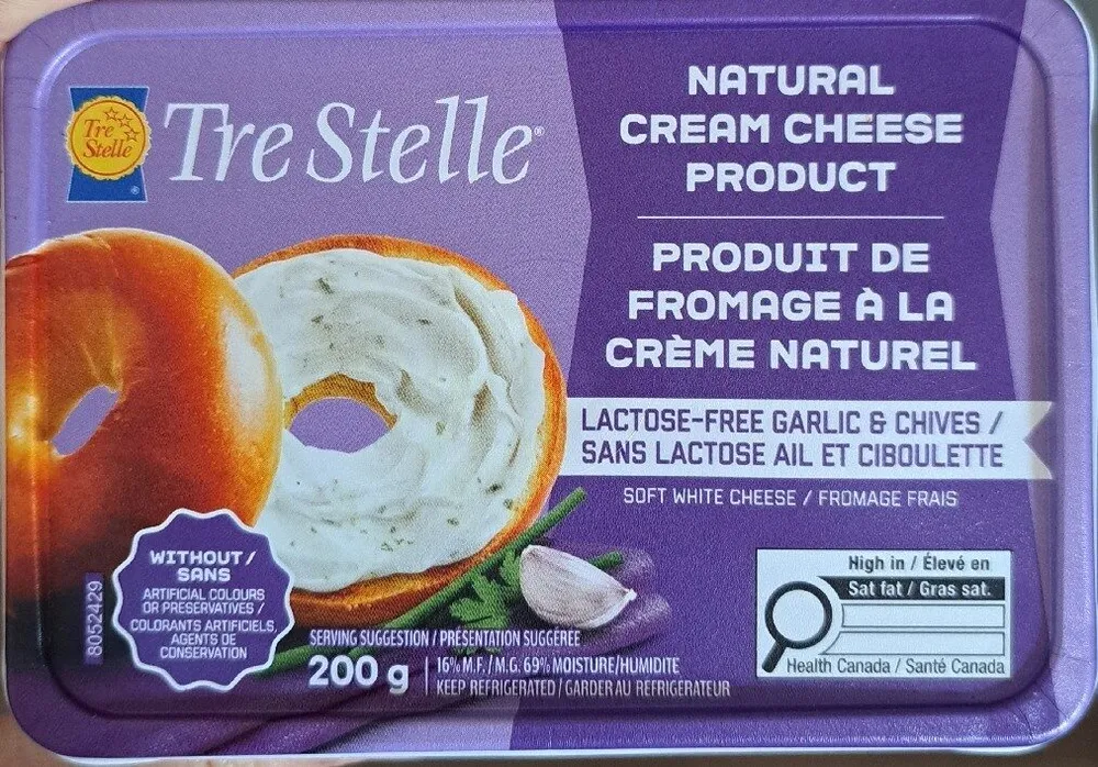 Lactose-free Garlic & Chives Natural Cream Cheese Product