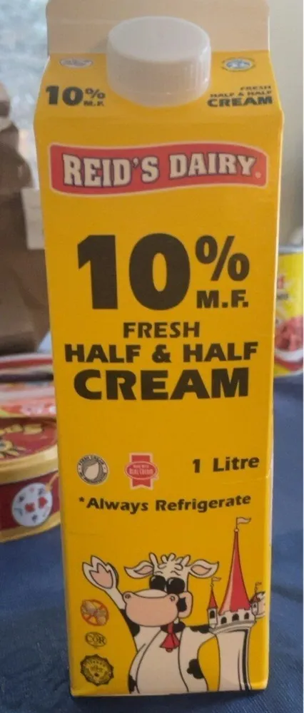 Half and half Cream