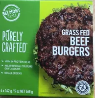 Grass fed beef burgers