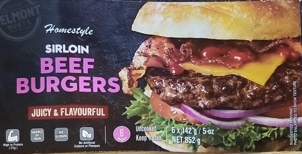 Sirloin Beef Burgers