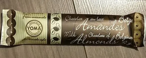 Chocolat au lait Belge avec Amandes