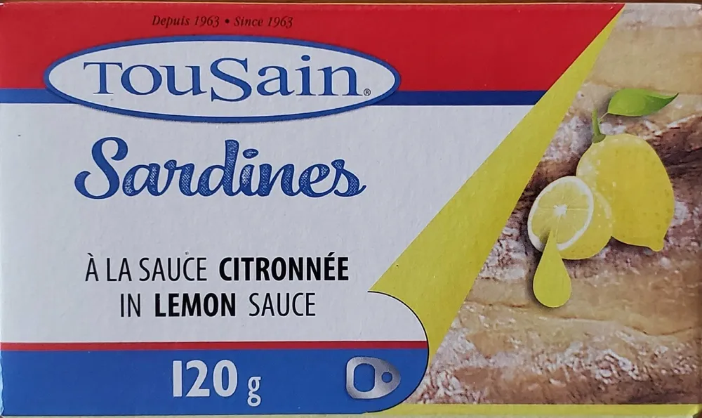 Sardines à la sauce citronnée