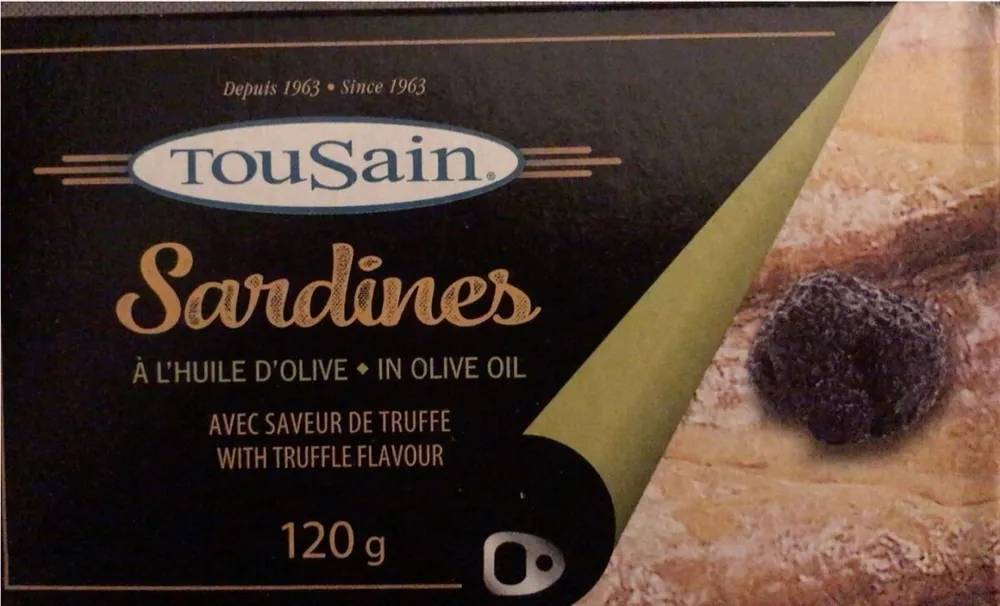 Sardines à l’huile d’olive avec saveur de truffe