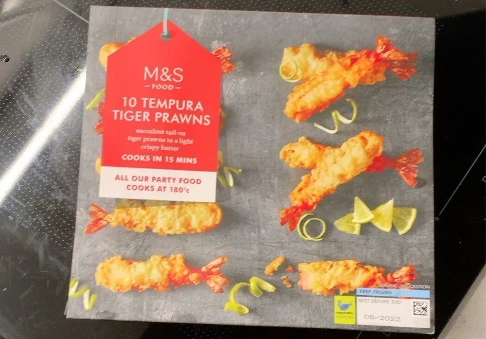 10 tempura tiger prawns