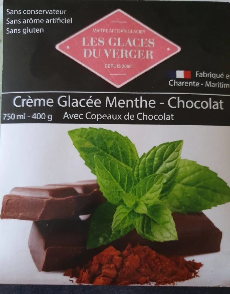 Crème glacé menthe chocolat