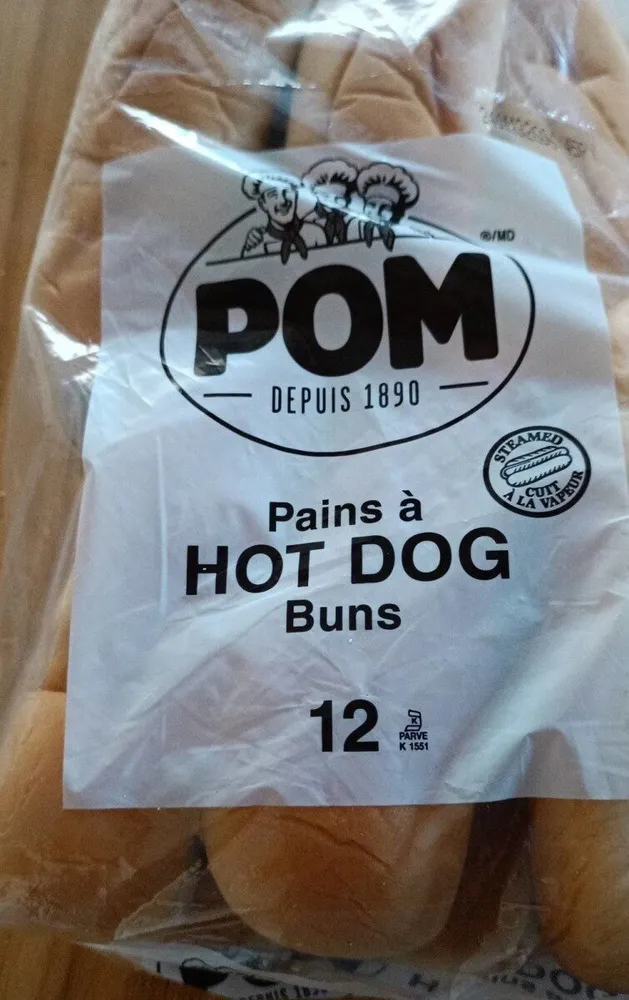 POM hot dog buns