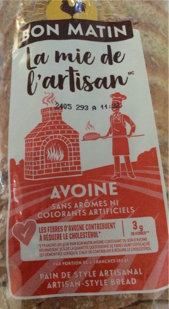 Pain la mie de l’artisant avoine