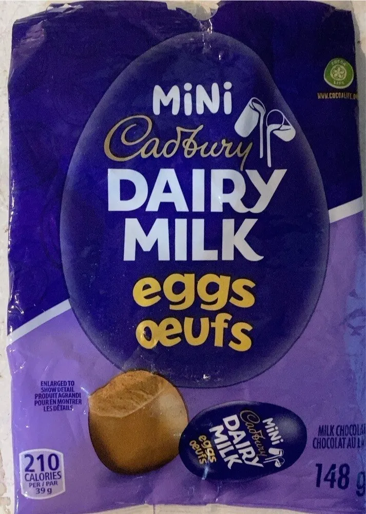 Mini Cadbury Dairy Milk eggs oeufs