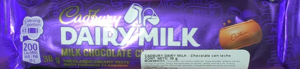 DAIRY MILK MILK CHOCOLATE CHOCOLAT AU LAIT