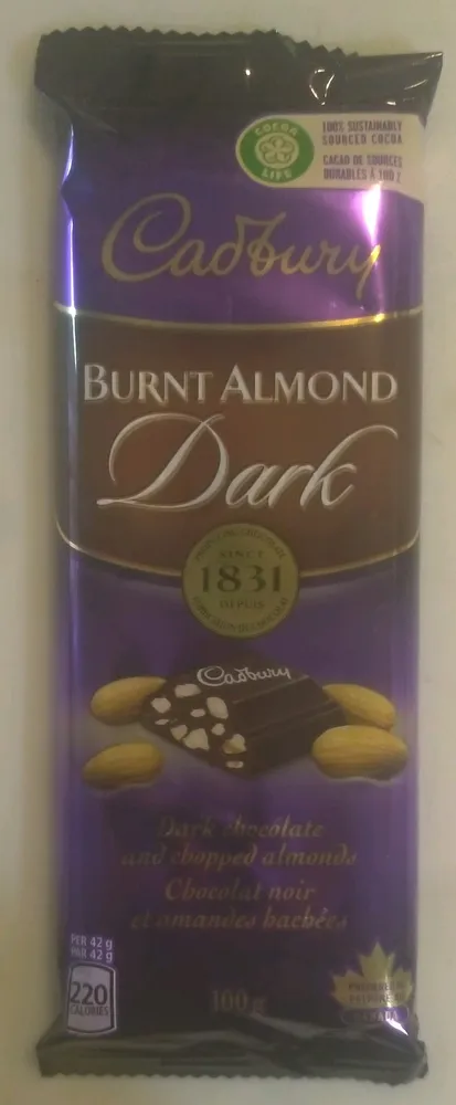 Burnt Almond Dark Chocolate Bar