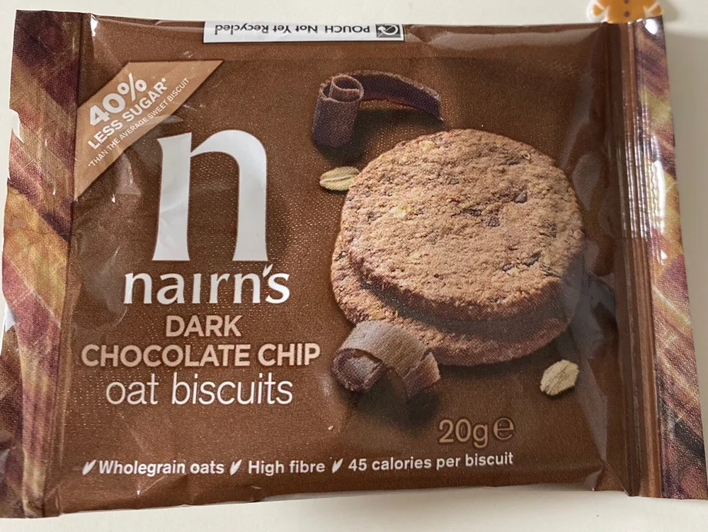 Dark chocolate oat biscuits