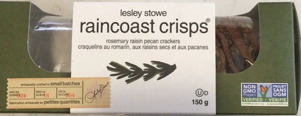 Rosemary Raisin Pecan Crackers