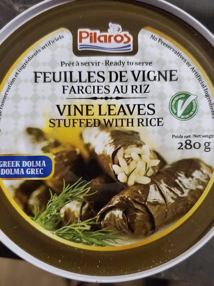 Feuilles de vigne farcies au riz