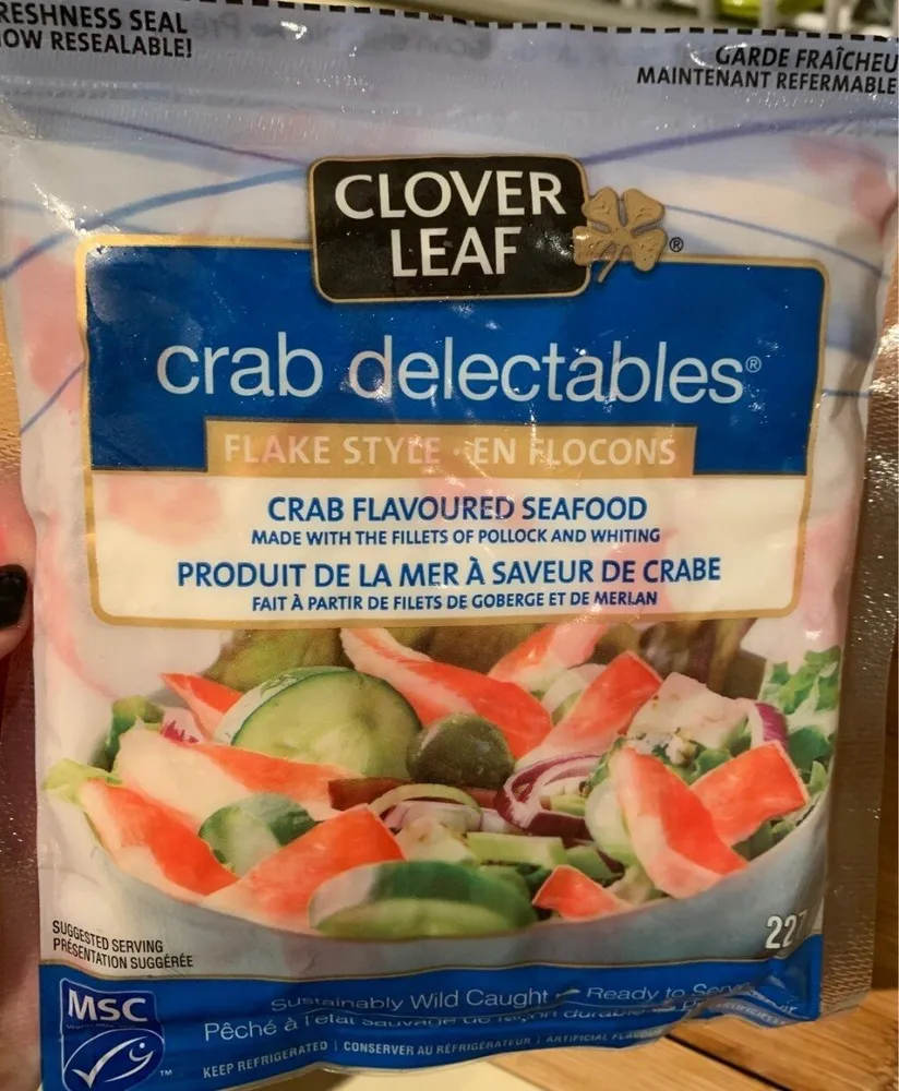 Produit de la mer a saveur de crabe