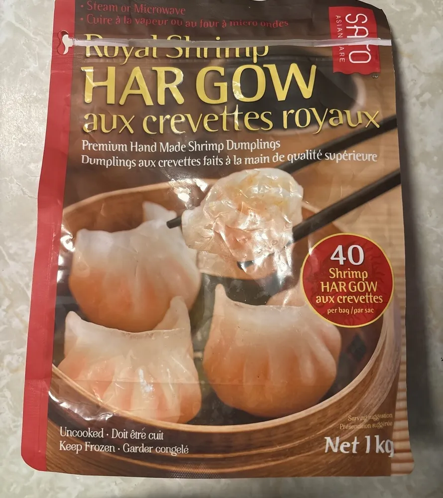 Har gow aux crevettes royaux