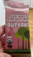 organic strawberry-mango peel away fruit leather buttons
