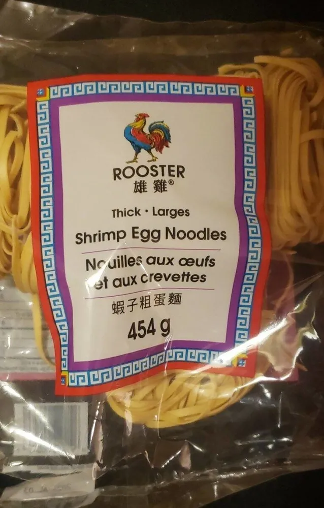 Nouilles aux oeufs et crevettes