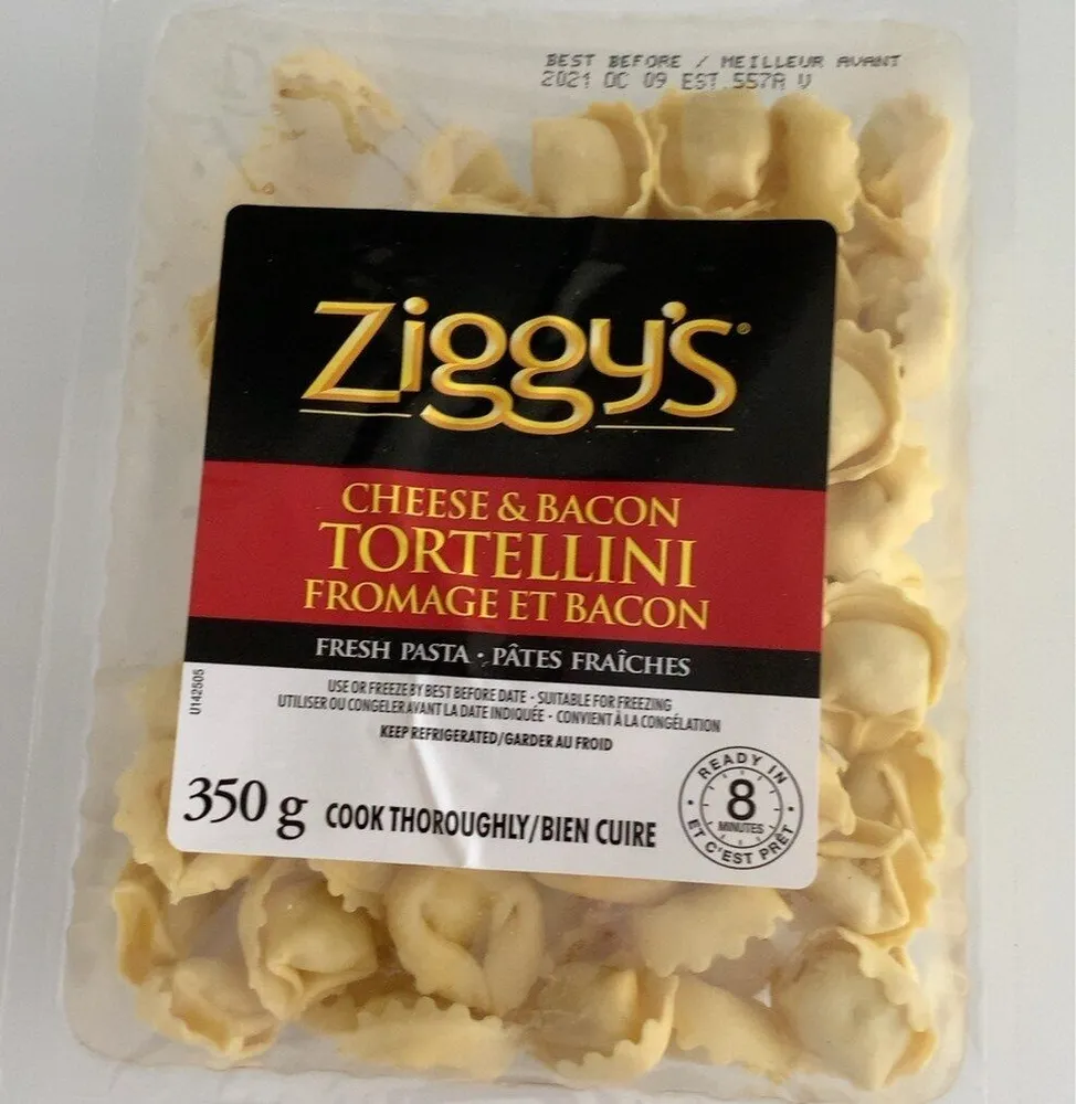 Cheese and bacon tortellini