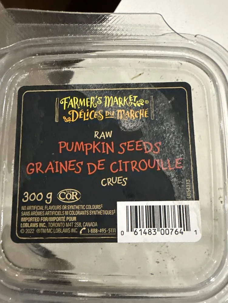Raw Pumpkin Seeds / Graines de citrouille crues
