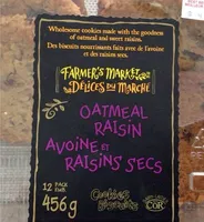 Avoine et raisins secs