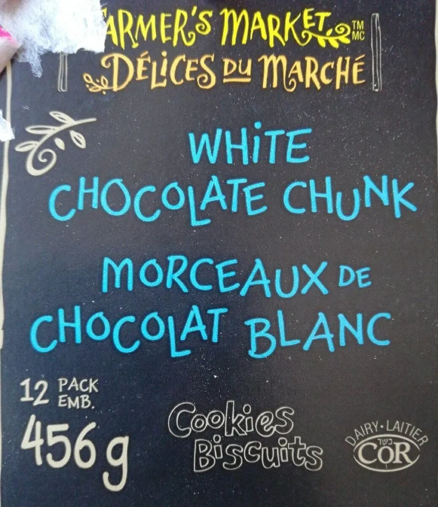 Cookies morceaux de chocolat blanc