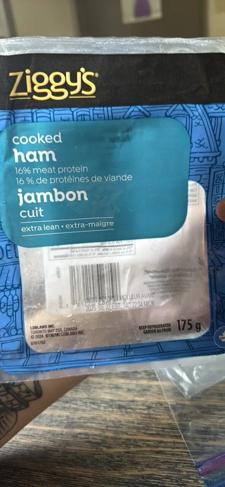 cooked ham