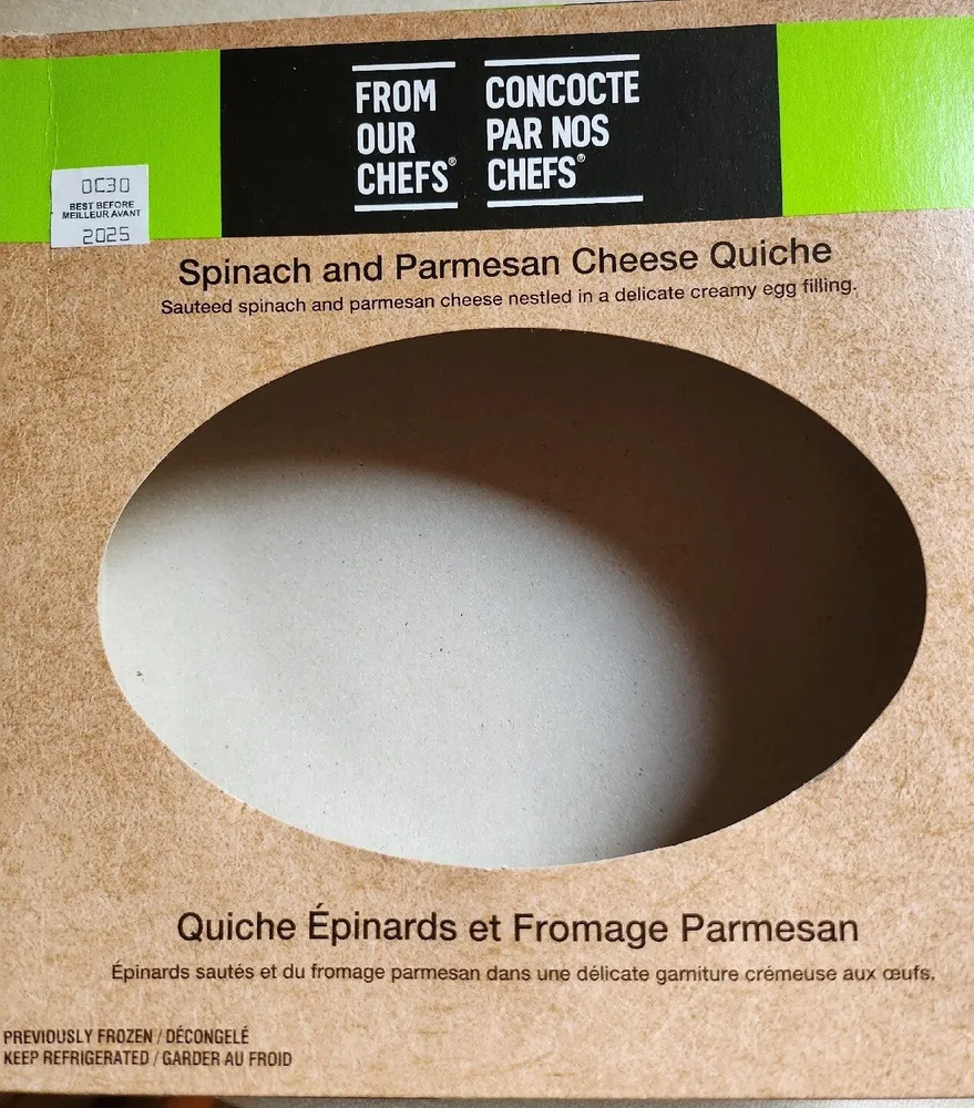 Spinach And Parmesan Cheese Quiche