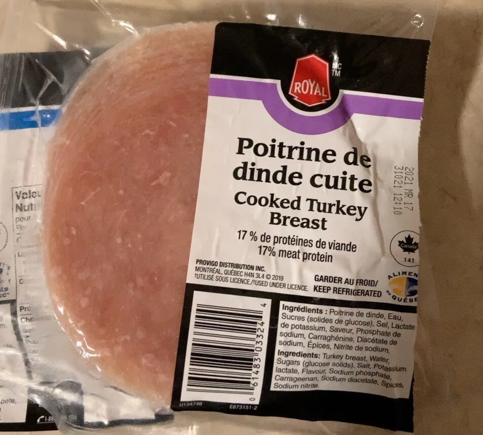 Poitrine de dinde cuite