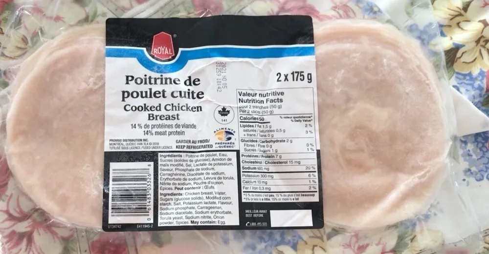 Cooked chicken breast