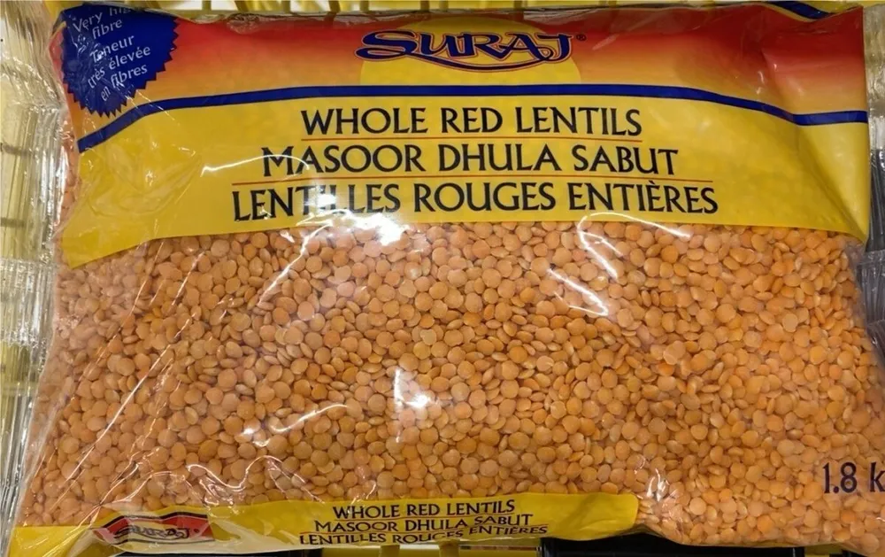 Lentilles rouges entieres