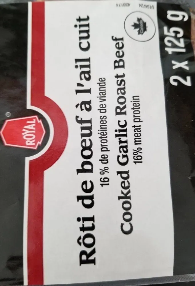 Roti de boeuf a l'ail cuit