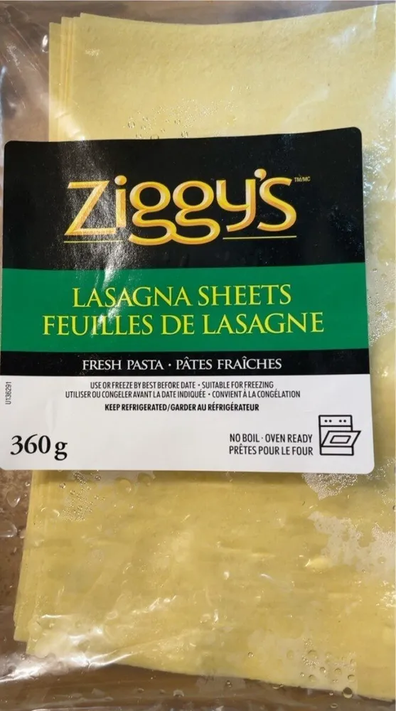 Lasagna sheets