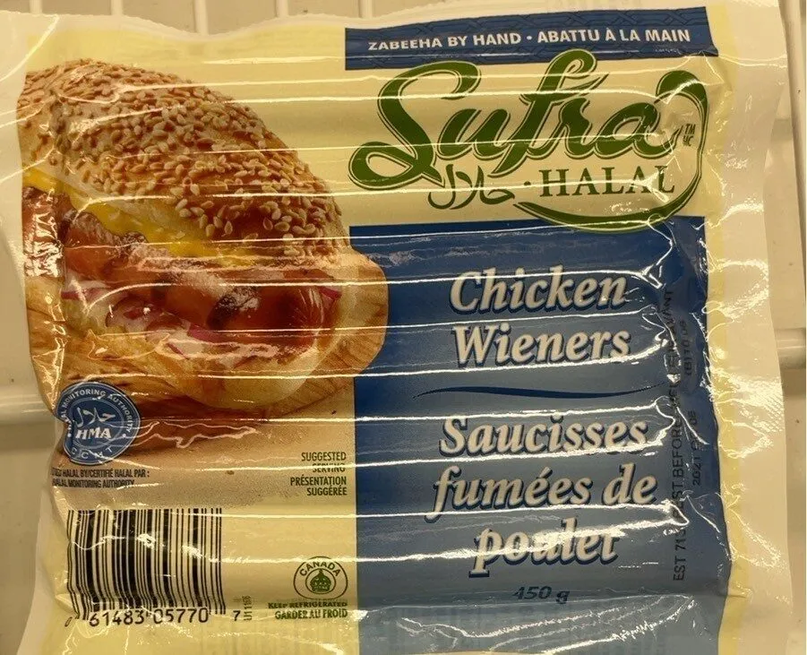 Saucisses fuméesde poulet