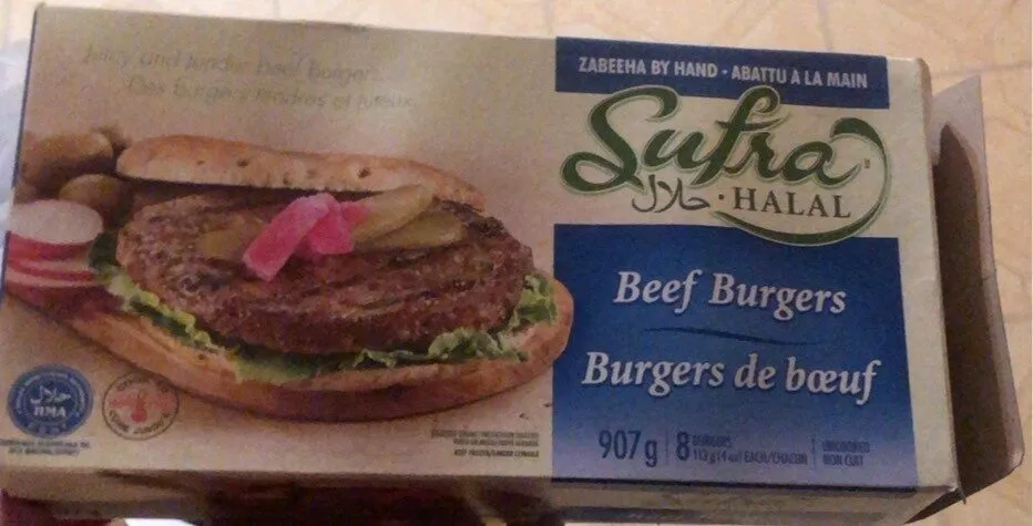 Sufra halal beef burger