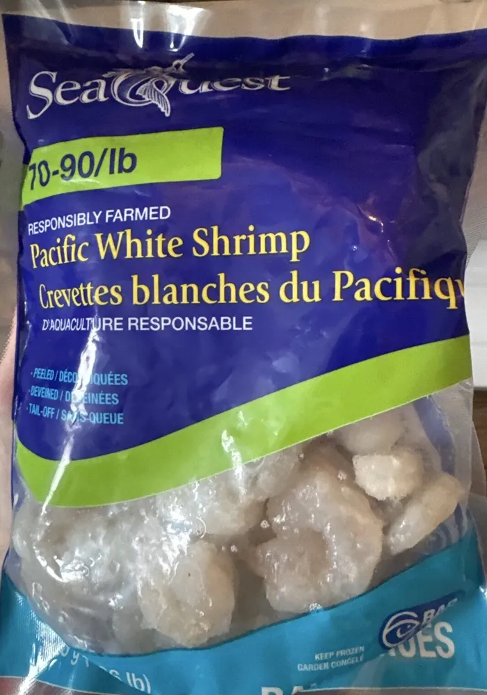 Crevettes blanches du pacifique