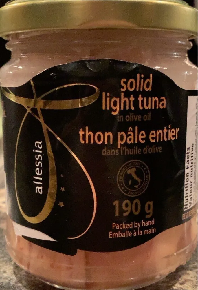Thon pâle entier dans l’huile d’olive